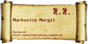 Markovics Margit névjegykártya