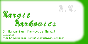 margit markovics business card